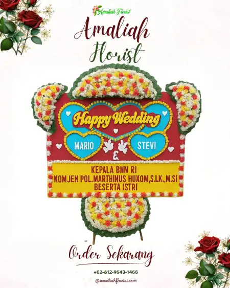 Papan Bunga Pernikahan Jongbiru